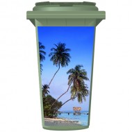 Palms On The Beach Wheelie Bin Sticker Panel